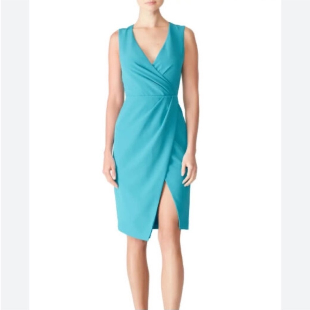 Black Halo Turquoise Sleeveless Dress